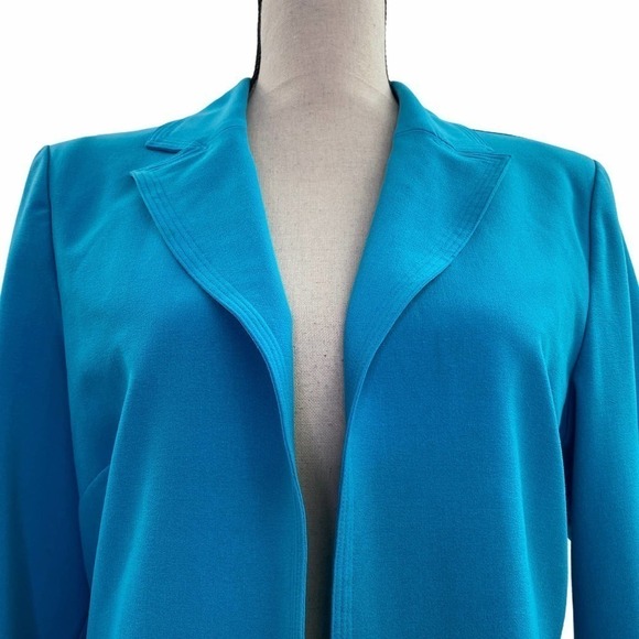 KEMP Collection Blue Open Front Blazer Jacket 12 - Picture 5 of 11